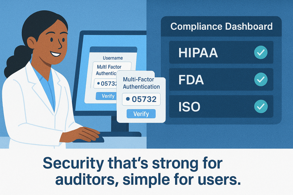 Security that’s strong for auditors, simple for users.